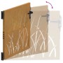 Puerta de jardín acero corten diseño hierba 105x105 cm