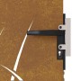Puerta de jardín acero corten diseño hierba 105x105 cm