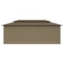 Cenador con cortinas gris taupe 180g/m² 600x298x270 cm de vidaXL, Carpas y cenadores - Ref: Foro24-312247, Precio: 411,79 €, ...