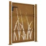 Puerta de jardín acero corten diseño hierba 105x130 cm