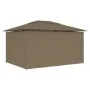 Garden canopy with taupe gray curtains 4x3 m 180 g/m² by vidaXL, Tents and gazebos - Ref: Foro24-312232, Price: 312,40 €, Dis...