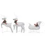 Schlitten- und Rentiergarten-Weihnachtsdekoration 60 LED Silber von vidaXL, Weihnachtsbeleuchtung - Ref: Foro24-289978, Preis...