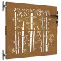 Puerta de jardín acero corten diseño bambú 85x75 cm