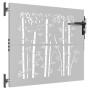 Puerta de jardín acero corten diseño bambú 85x75 cm
