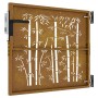 Puerta de jardín acero corten diseño bambú 85x75 cm