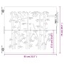 Puerta de jardín acero corten diseño bambú 85x75 cm