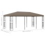Gray taupe fabric gazebo 6x3 m by vidaXL, Tents and gazebos - Ref: Foro24-312271, Price: 338,67 €, Discount: %