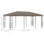 Gray taupe fabric gazebo 6x3 m by vidaXL, Tents and gazebos - Ref: Foro24-312271, Price: 331,52 €, Discount: %