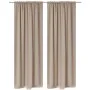 2 dark curtains with blackout cream white drawstrings 135 x 245 cm by vidaXL, Curtains and curtains - Ref: Foro24-130374, Pri...