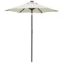 Sandfarbener Aluminiumschirm mit LED-Leuchten 200x211 cm von vidaXL, Sonnenschirme - Ref: Foro24-313557, Preis: 87,08 €, Raba...