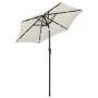 Sand-colored aluminum umbrella with LED lights 200x211 cm by vidaXL, Umbrellas - Ref: Foro24-313557, Price: 89,26 €, Discount: %