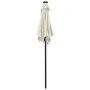Sombrilla con luces LED aluminio color arena 200x211 cm de vidaXL, Sombrillas - Ref: Foro24-313557, Precio: 87,08 €, Descuent...