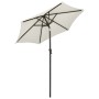 Sand-colored aluminum umbrella with LED lights 200x211 cm by vidaXL, Umbrellas - Ref: Foro24-313557, Price: 89,26 €, Discount: %