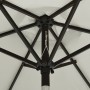 Sand-colored aluminum umbrella with LED lights 200x211 cm by vidaXL, Umbrellas - Ref: Foro24-313557, Price: 89,26 €, Discount: %