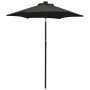 Sombrilla con luces LED aluminio negra 200x211 cm de vidaXL, Sombrillas - Ref: Foro24-313563, Precio: 83,49 €, Descuento: %