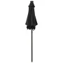 Black aluminum umbrella with LED lights 200x211 cm by vidaXL, Umbrellas - Ref: Foro24-313563, Price: 78,92 €, Discount: %
