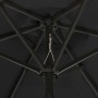 Sombrilla con luces LED aluminio negra 200x211 cm de vidaXL, Sombrillas - Ref: Foro24-313563, Precio: 83,49 €, Descuento: %