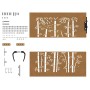 Puerta de jardín acero corten diseño bambú 85x100 cm