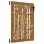 Puerta de jardín acero corten diseño bambú 85x125 cm
