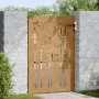 Puerta de jardín acero corten diseño bambú 85x125 cm