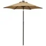 Taupe gray aluminum umbrella with LED lights 200x211 cm by vidaXL, Umbrellas - Ref: Foro24-313560, Price: 83,15 €, Discount: %