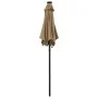 Taupe gray aluminum umbrella with LED lights 200x211 cm by vidaXL, Umbrellas - Ref: Foro24-313560, Price: 83,15 €, Discount: %