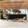 Toldo lateral retráctil de jardín negro 117x600 cm