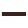 Retractable brown garden side awning 117x600 cm by vidaXL, Umbrellas - Ref: Foro24-317951, Price: 103,10 €, Discount: %