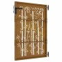 Puerta de jardín acero corten diseño bambú 85x125 cm