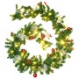 Weihnachtsgirlande mit LED-Lichtern, grünes PVC, 2,7 m von vidaXL, Weihnachtsbeleuchtung - Ref: Foro24-320971, Preis: 17,76 €...