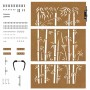Puerta de jardín acero corten diseño bambú 85x125 cm