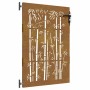 Puerta de jardín acero corten diseño bambú 85x150 cm
