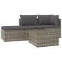 4-teiliges Gartenmöbel-Set und graue synthetische Rattankissen von vidaXL, Outdoor-Sofas - Ref: Foro24-318676, Preis: 358,93 ...