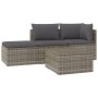 4-teiliges Gartenmöbel-Set und graue synthetische Rattankissen von vidaXL, Outdoor-Sofas - Ref: Foro24-318676, Preis: 365,08 ...