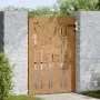 Puerta de jardín acero corten diseño bambú 85x150 cm