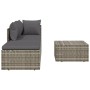 4-teiliges Gartenmöbel-Set und graue synthetische Rattankissen von vidaXL, Outdoor-Sofas - Ref: Foro24-318676, Preis: 365,08 ...