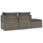 4-piece garden furniture set and gray synthetic rattan cushions by vidaXL, Outdoor sofas - Ref: Foro24-318676, Price: 365,08 ...