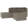 4-teiliges Gartenmöbel-Set und graue synthetische Rattankissen von vidaXL, Outdoor-Sofas - Ref: Foro24-318676, Preis: 358,93 ...