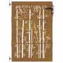 Puerta de jardín acero corten diseño bambú 85x150 cm