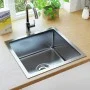 Handgefertigte Küchenspüle aus Edelstahl von vidaXL, Sinkt - Ref: Foro24-145077, Preis: 80,30 €, Rabatt: %