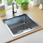 Handgefertigte Küchenspüle aus Edelstahl von vidaXL, Sinkt - Ref: Foro24-145077, Preis: 70,80 €, Rabatt: %