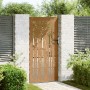 Puerta de jardín acero corten diseño bambú 85x175 cm