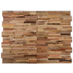 Paneles revestimiento pared 10 uds madera teca reciclada 1,03m²