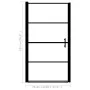 Puerta de ducha de vidrio templado esmerilado negra 81x195 cm de vidaXL, Puertas de ducha - Ref: Foro24-146661, Precio: 200,1...