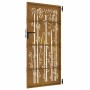 Puerta de jardín acero corten diseño bambú 85x175 cm