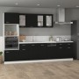 Mueble inferior de cocina madera ingeniería negro 80x46x81,5 cm