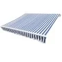 Blue and white canvas awning 4x3 m (without structure) by vidaXL, Awnings - Ref: Foro24-141011, Price: 53,93 €, Discount: %