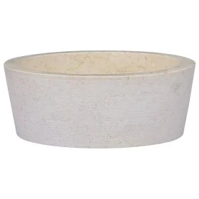 Cream marble sink Ø40x15 cm by vidaXL, Sinks - Ref: Foro24-149177, Price: 151,37 €, Discount: %