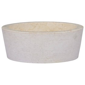 Cremefarbenes Marmorwaschbecken Ø40x15 cm von vidaXL, Sinkt - Ref: Foro24-149177, Preis: 154,30 €, Rabatt: %