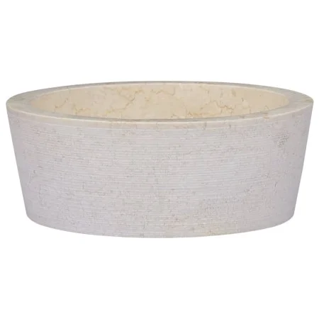 Cream marble sink Ø40x15 cm by vidaXL, Sinks - Ref: Foro24-149177, Price: 146,37 €, Discount: %